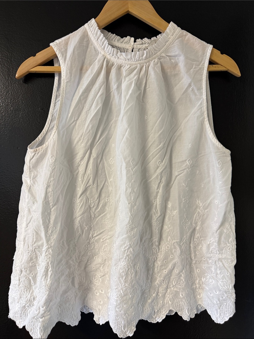 Loft embroidered top